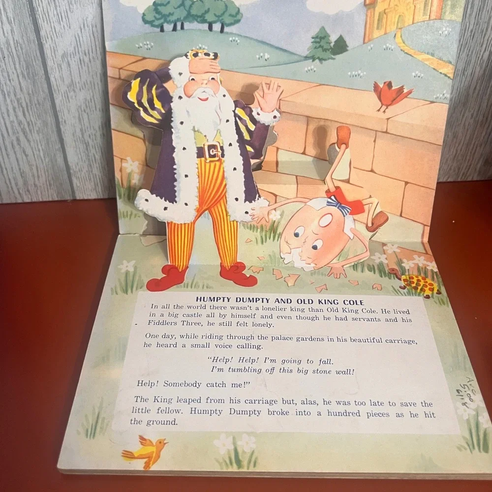 Vintage Humpty Dumpty and Old King Cole Pop-Up Action Book Carolyn Rath Artcraft